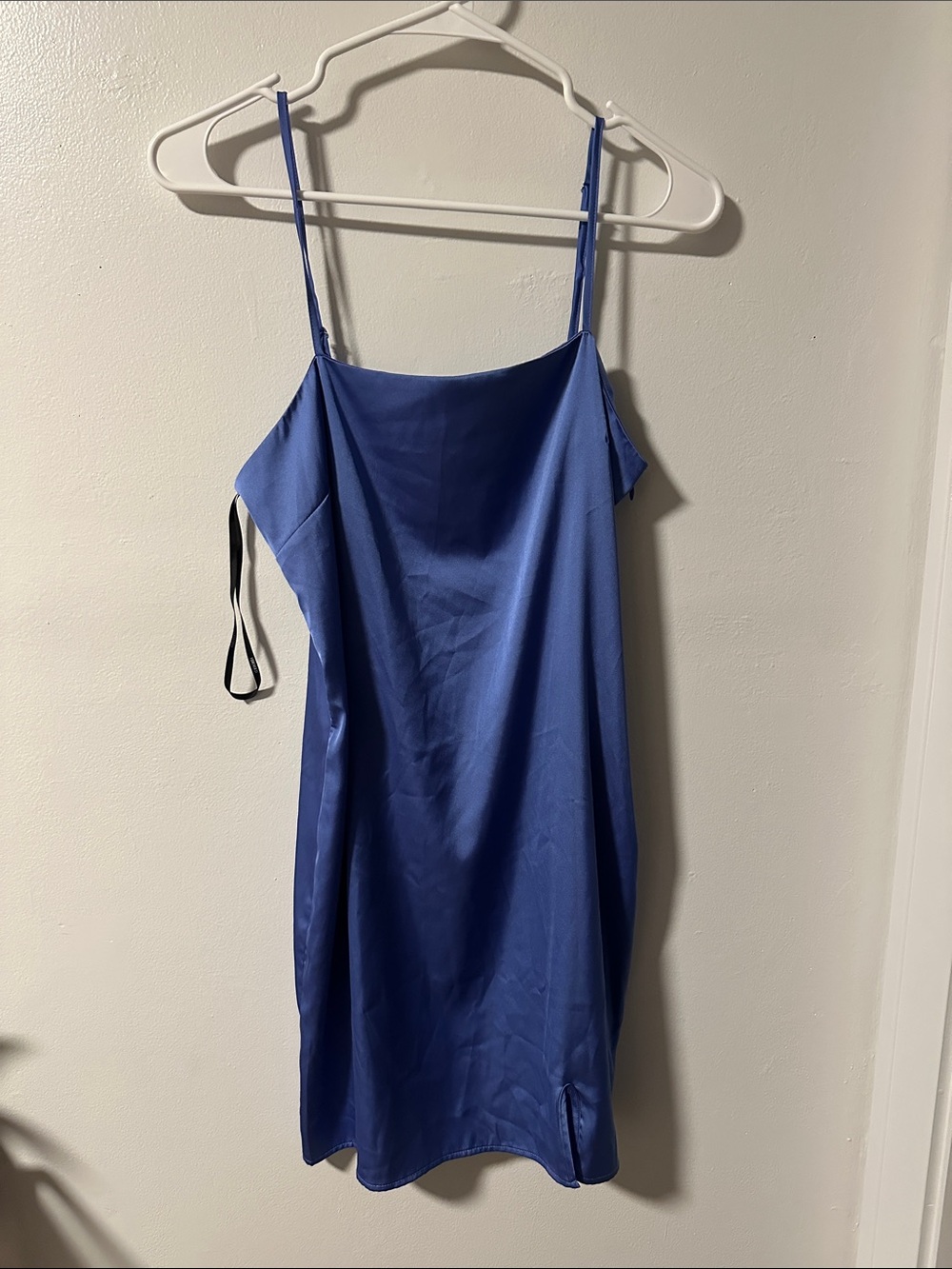 Forever 21 Blue Satin Midi Slip Dress
